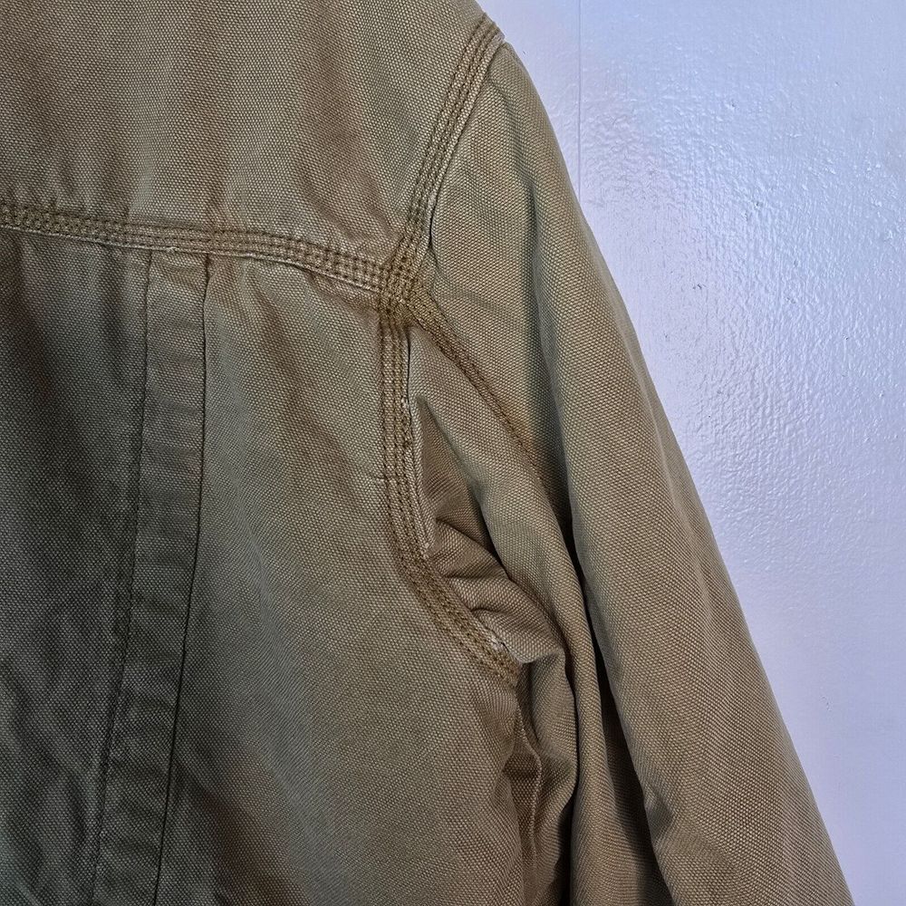 BKE 67 Mens Tan Canvas Barn Jacket Wool Blend Lined Workwear Coat Large 46150 - Picture 10 of 11